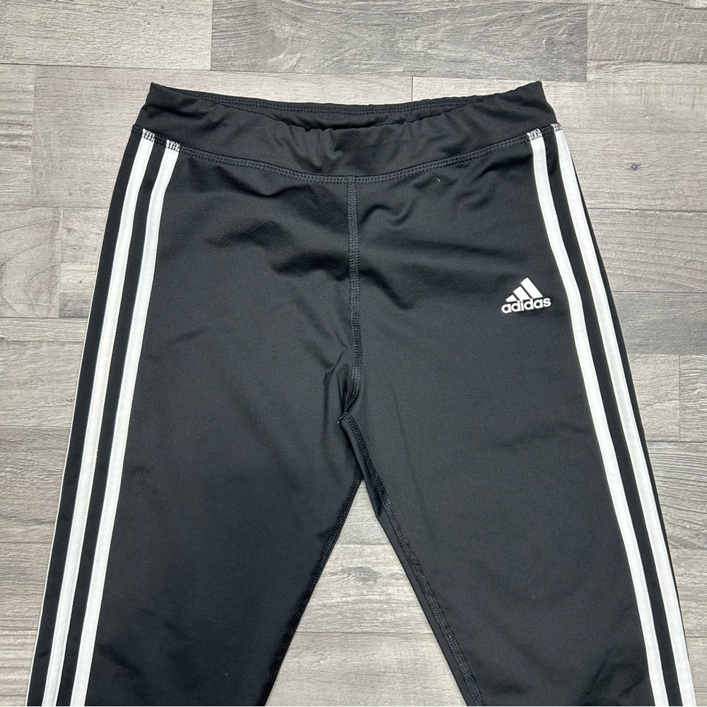Adidas Girls Black Capri Pants L - Picture 3 of 5
